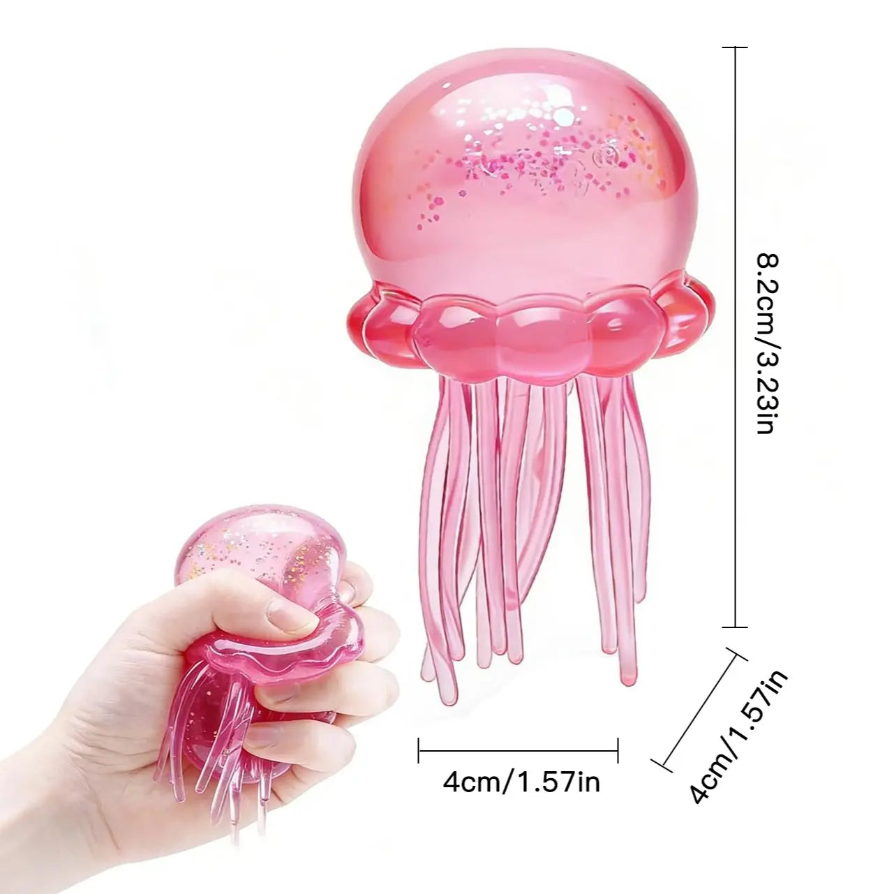 Soft Gel Filled Sensory Squeeze Toy, Stretchy Elastic Squishy Stress Relief Ball, Calming Anxiety Reducing Hand Fidget, Cute Relaxing Jelly Texture, Fun Portable Handheld Squeeze Toy Gift for All Ages